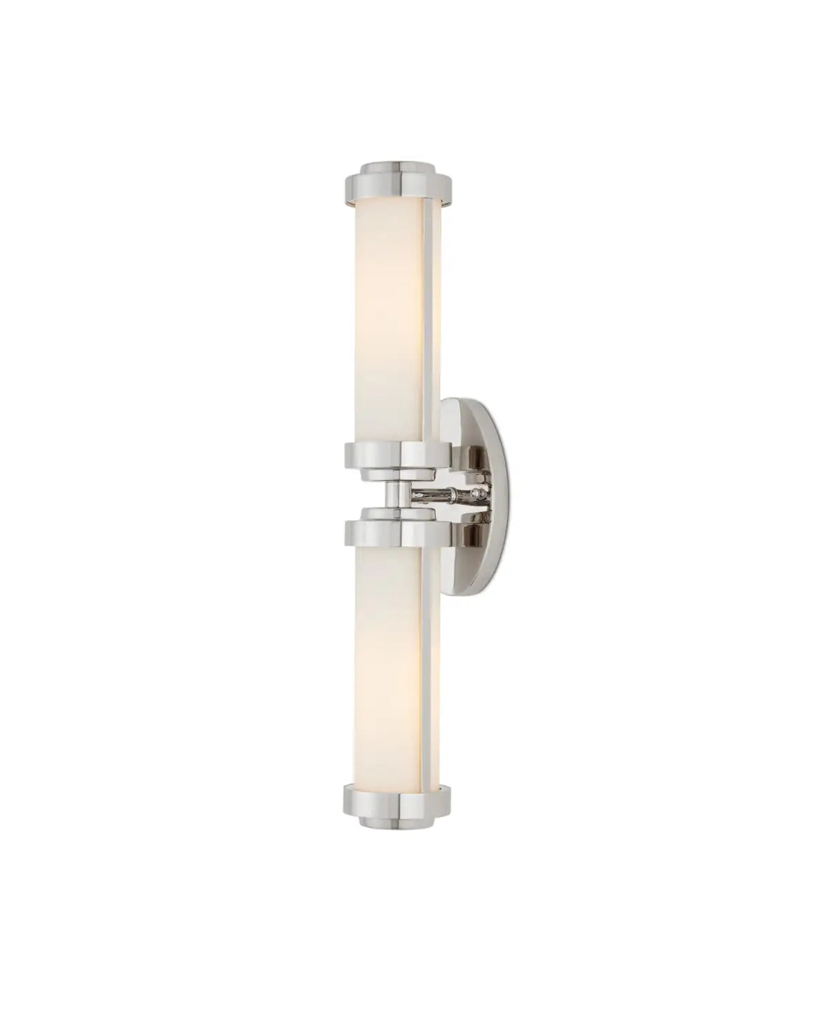 CURREY & COMPANY, BOWLAND NICKEL BATH WALL SCONCE, WALL SCONCES