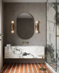 CURREY & COMPANY, BEATRIX BEIGE BATH WALL SCONCE, WALL SCONCES