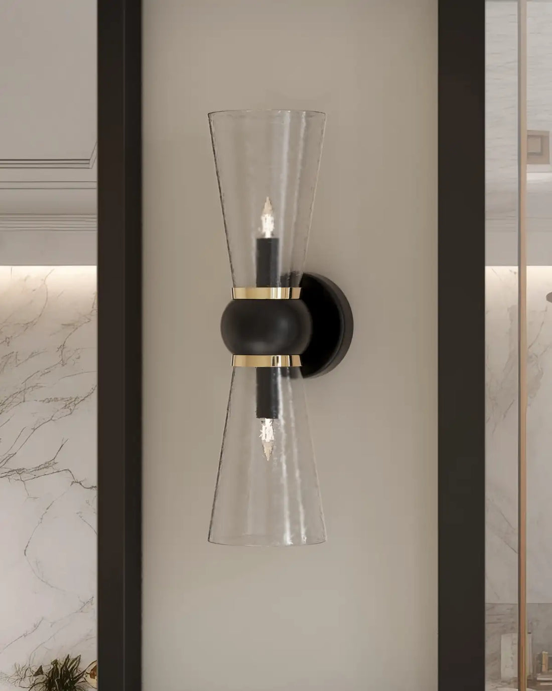 CURREY & COMPANY, BYFORD BATH WALL SCONCE, WALL SCONCES