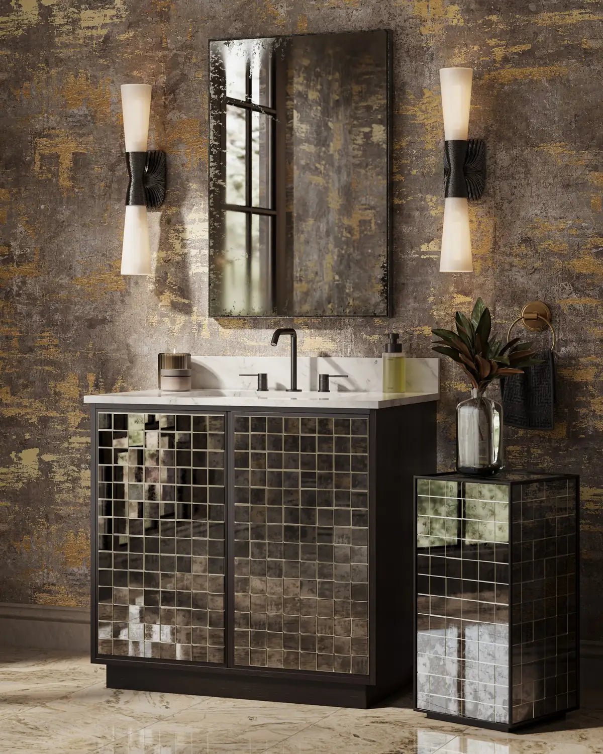 CURREY & COMPANY, BURROWS BATH WALL SCONCE, WALL SCONCES