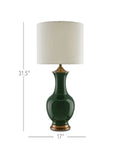 CURREY & COMPANY LILOU GREEN TABLE LAMP - Table