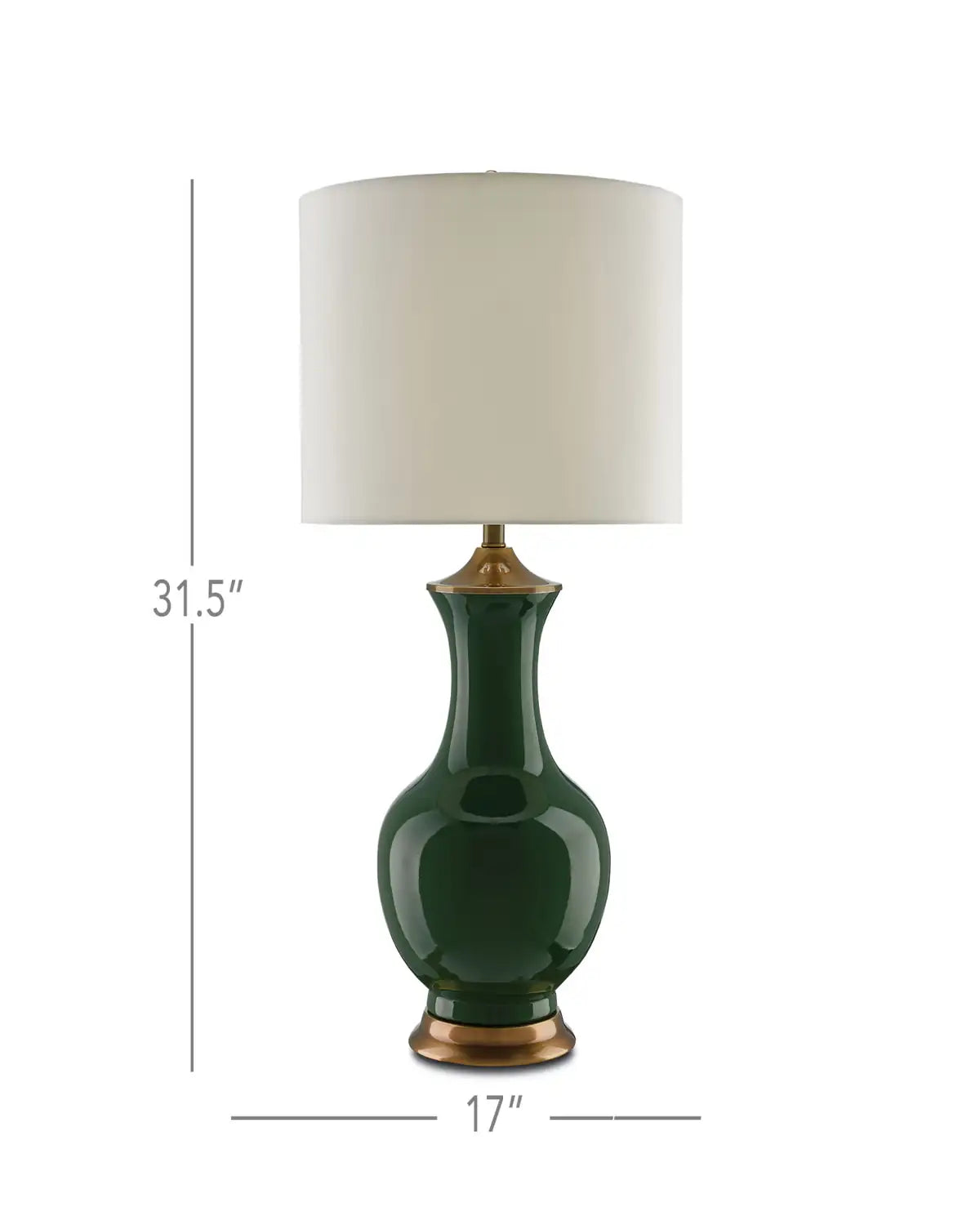 CURREY & COMPANY LILOU GREEN TABLE LAMP - Table