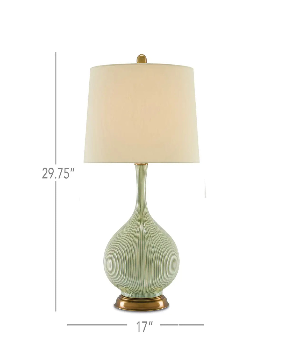 CURREY & COMPANY CAIT GREEN TABLE LAMP - Table