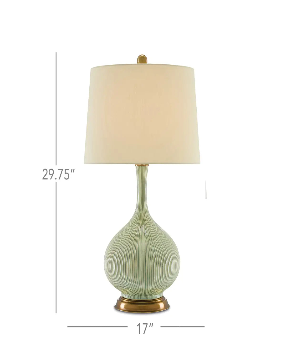 CURREY & COMPANY CAIT GREEN TABLE LAMP - Table