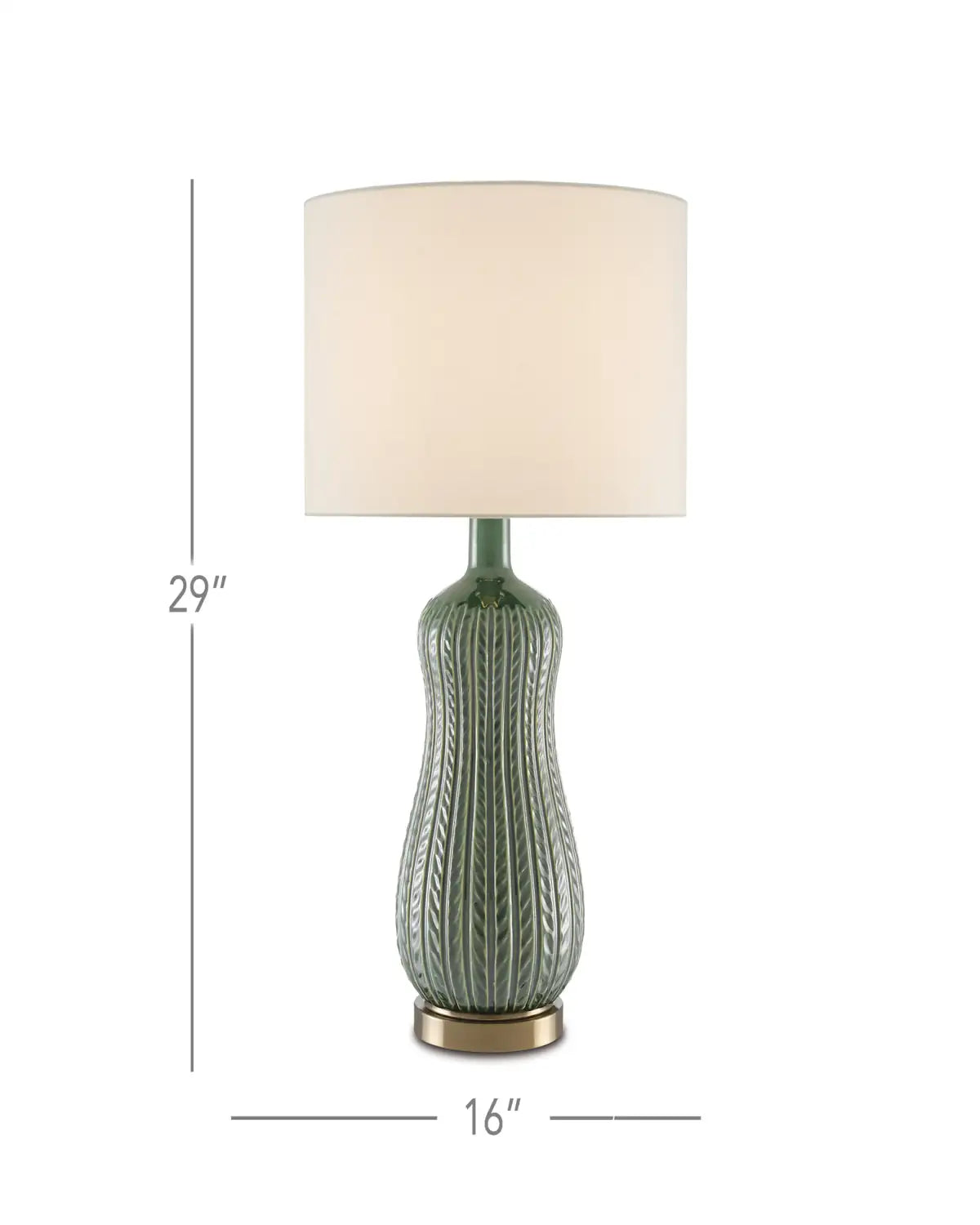 CURREY & COMPANY MAMORA GREEN TABLE LAMP - Table