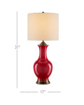 CURREY & COMPANY LILOU RED TABLE LAMP - Table