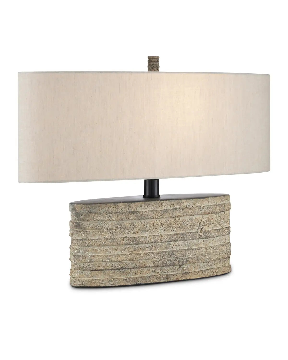 CURREY & COMPANY INNKEEPER RUSTIC OVAL TABLE LAMP - Table