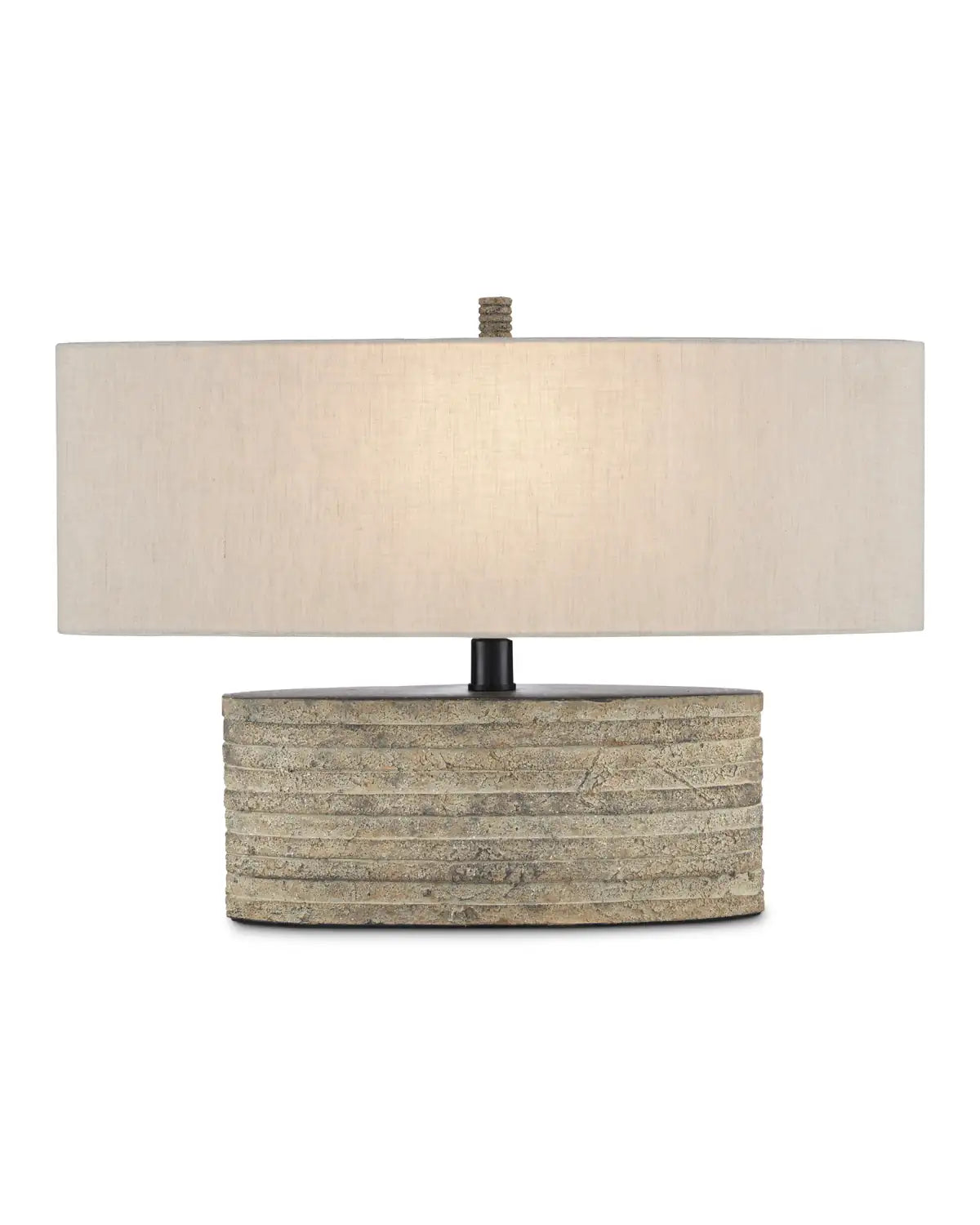 CURREY & COMPANY INNKEEPER RUSTIC OVAL TABLE LAMP - Table
