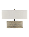 CURREY & COMPANY INNKEEPER RUSTIC OVAL TABLE LAMP - Table