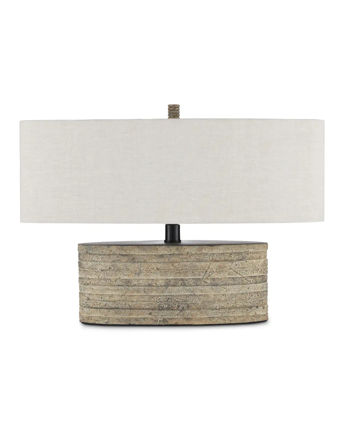 CURREY & COMPANY INNKEEPER RUSTIC OVAL TABLE LAMP - Table