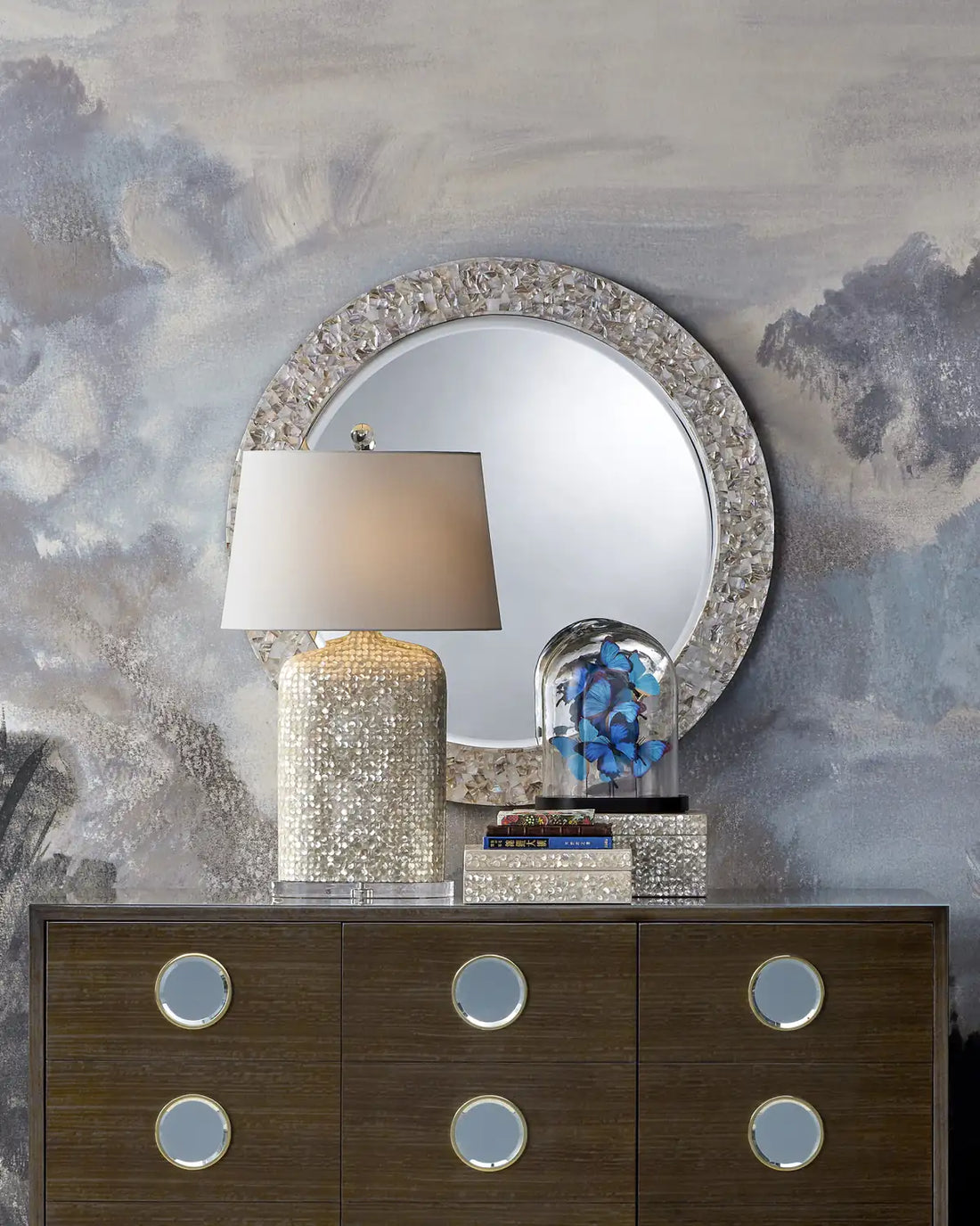 CURREY & COMPANY GERRI DOT MOTHER OF PEARL TABLE LAMP - Table