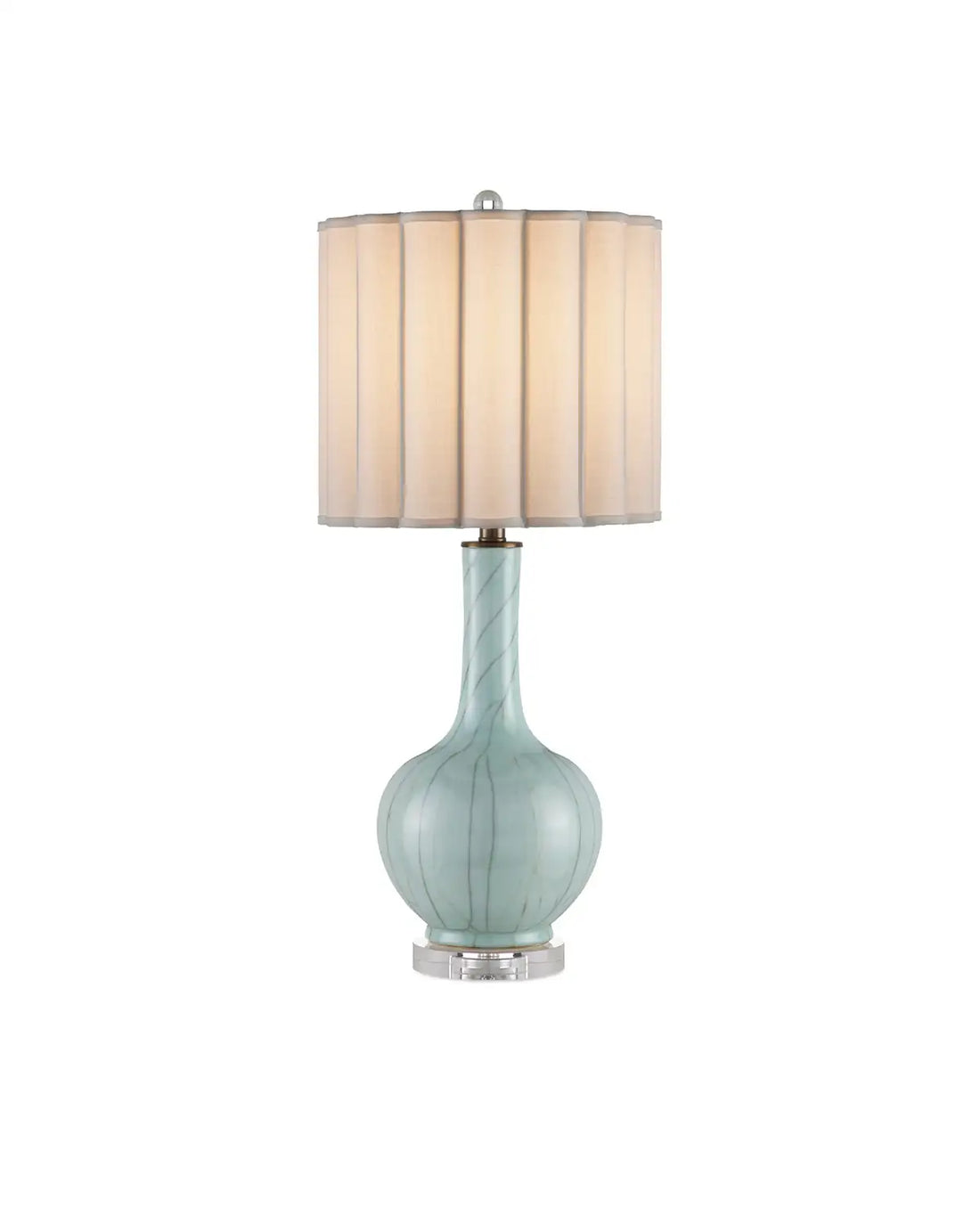 CURREY & COMPANY CELADON CRACKLE TABLE LAMP - Table