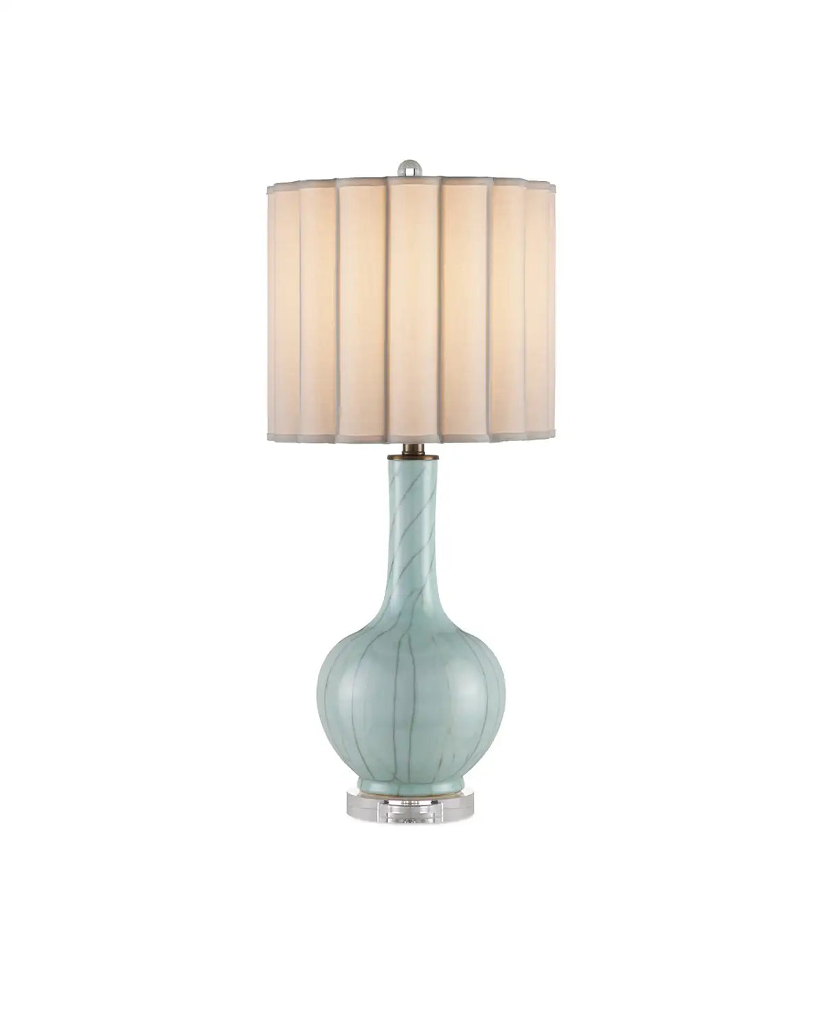 CURREY & COMPANY CELADON CRACKLE TABLE LAMP - Table