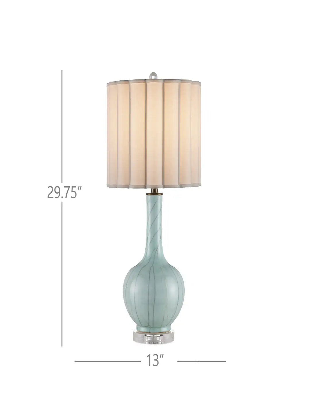 CURREY & COMPANY CELADON CRACKLE TABLE LAMP - Table