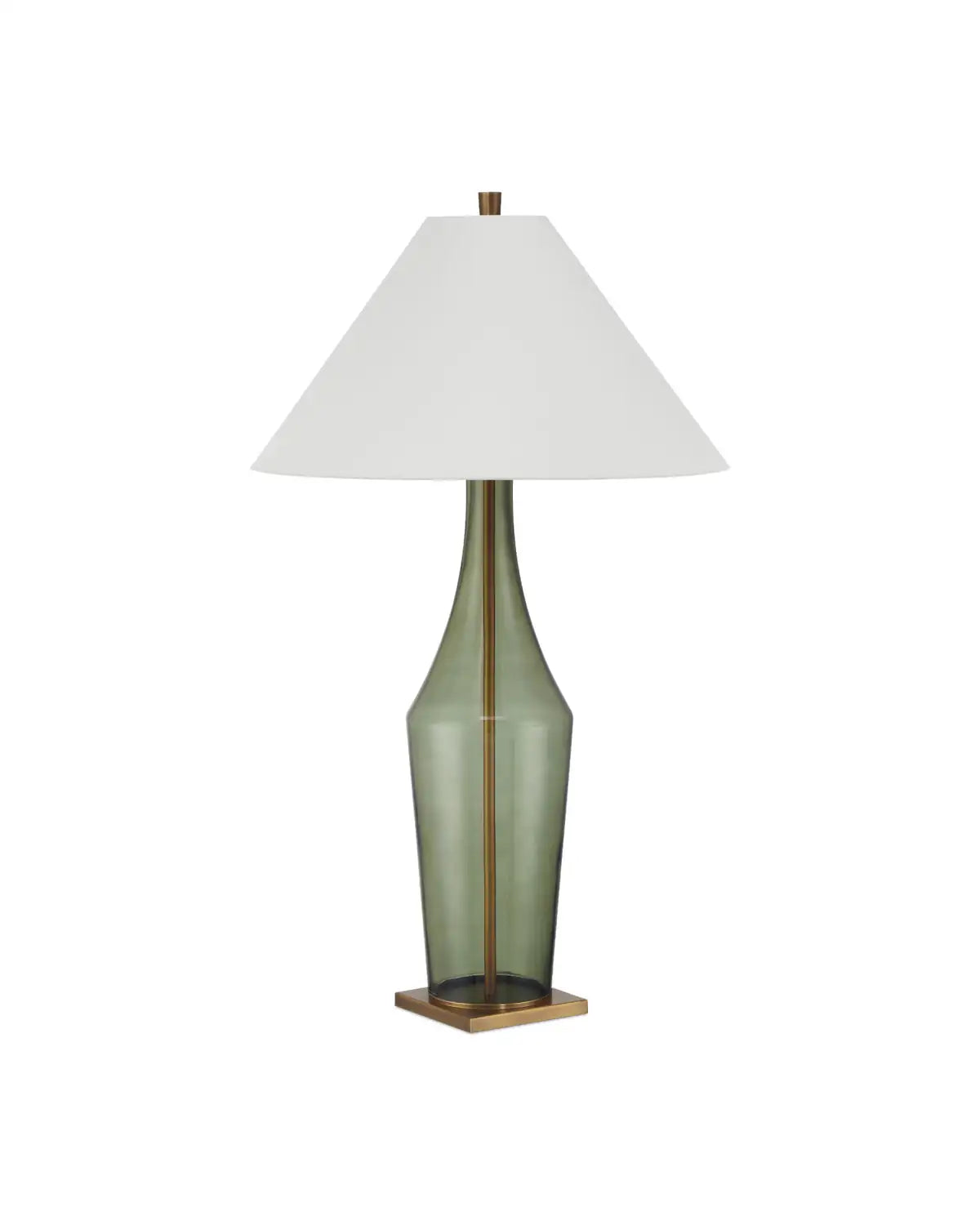 CURREY & COMPANY OLIVE GREEN TABLE LAMP - Table