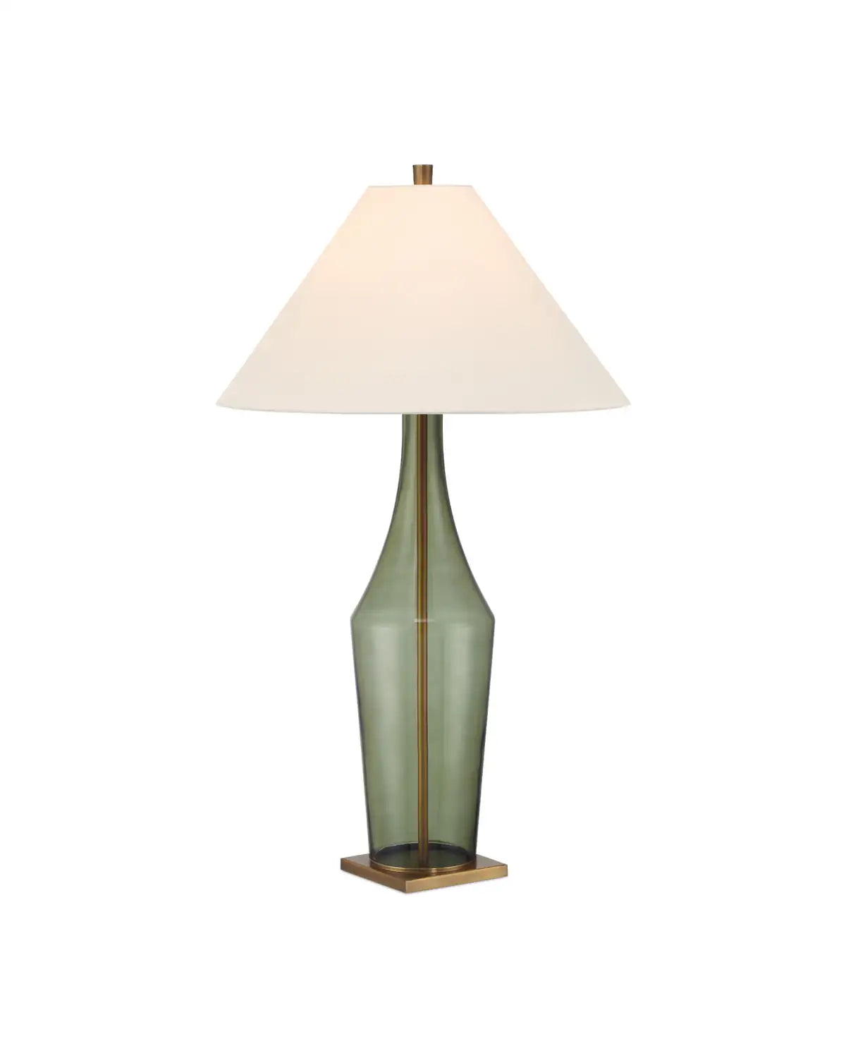 CURREY & COMPANY OLIVE GREEN TABLE LAMP - Table