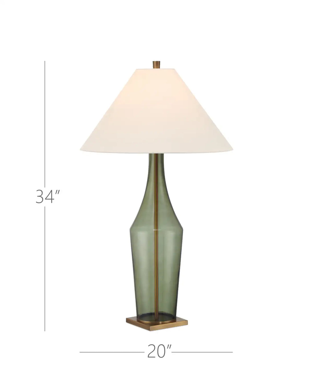 CURREY & COMPANY OLIVE GREEN TABLE LAMP - Table