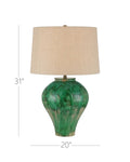 CURREY & COMPANY BLARNEY GREEN TABLE LAMP - Table