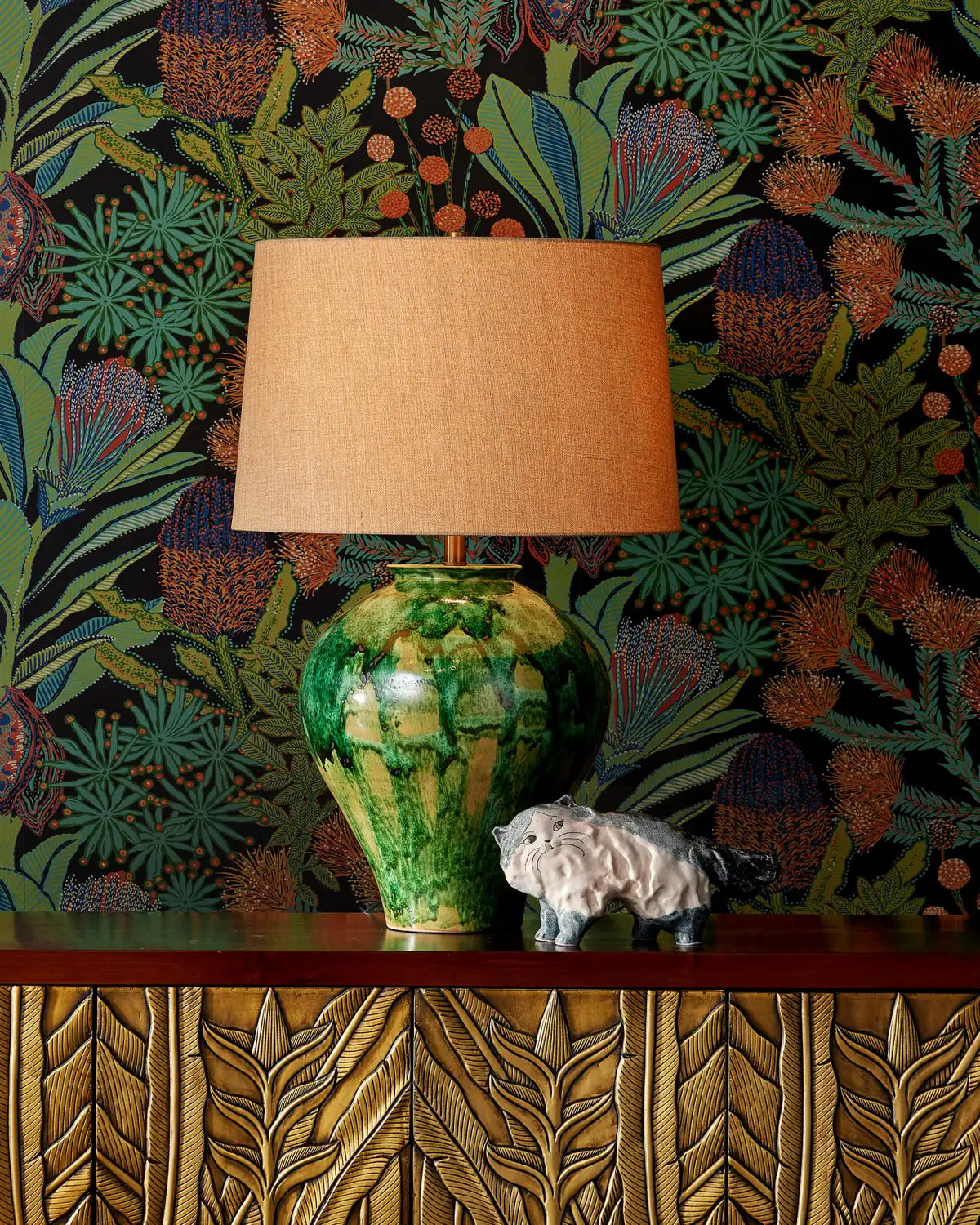 CURREY & COMPANY BLARNEY GREEN TABLE LAMP - Table