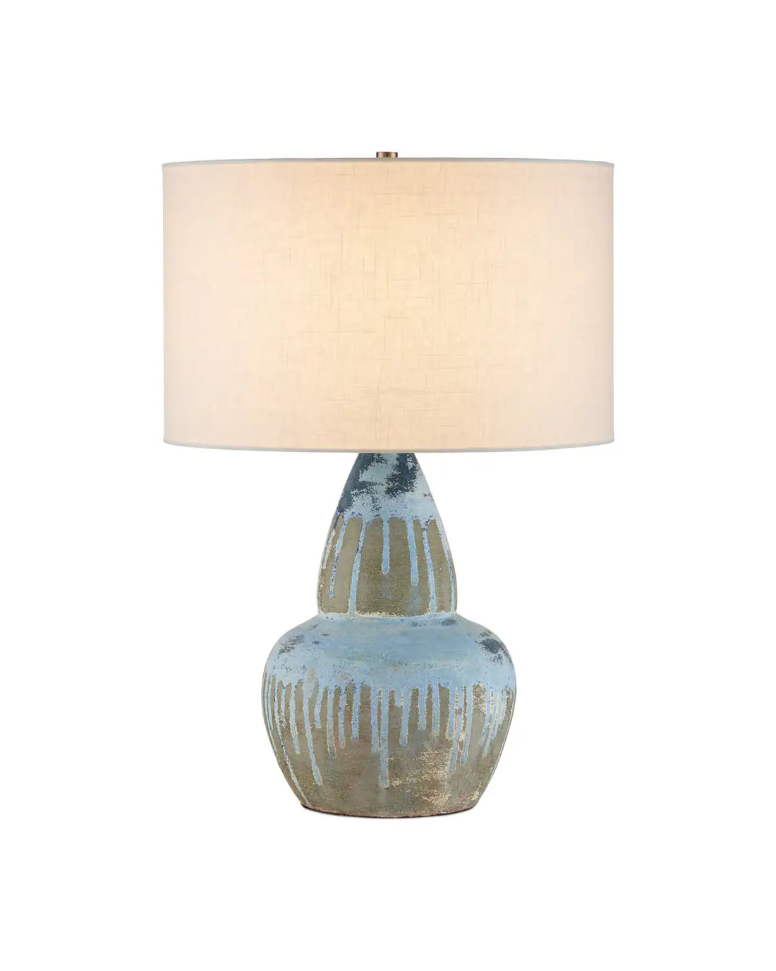 CURREY & COMPANY CATANIA ANTIQUE BLUE DRIP GOURD TABLE LAMP - Table