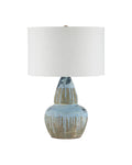 CURREY & COMPANY CATANIA ANTIQUE BLUE DRIP GOURD TABLE LAMP - Table
