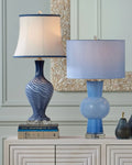 CURREY & COMPANY ZETA BLUE TABLE LAMP - Table