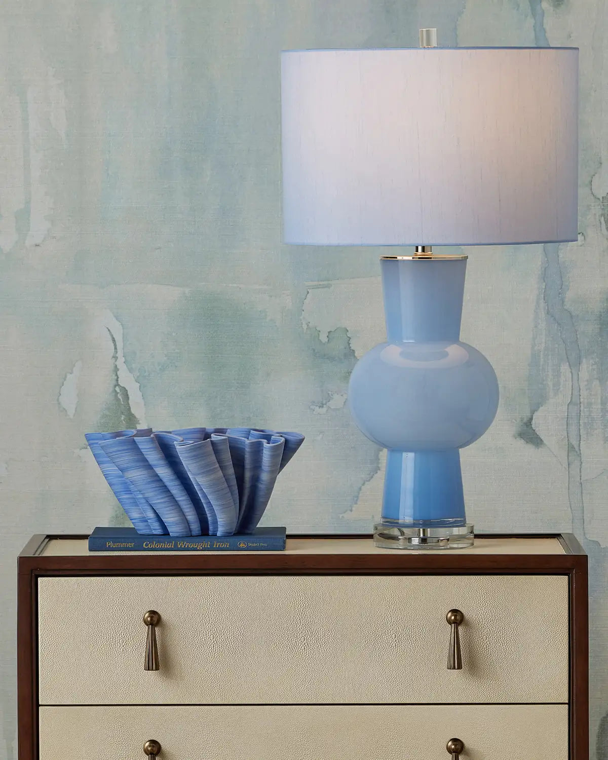 CURREY & COMPANY DUENDE BLUE TABLE LAMP - Table