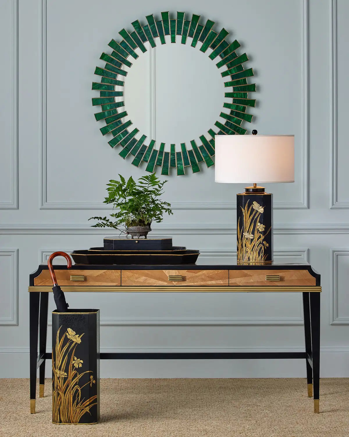 CURREY & COMPANY GLASSHOUSE TOLE TABLE LAMP - Table