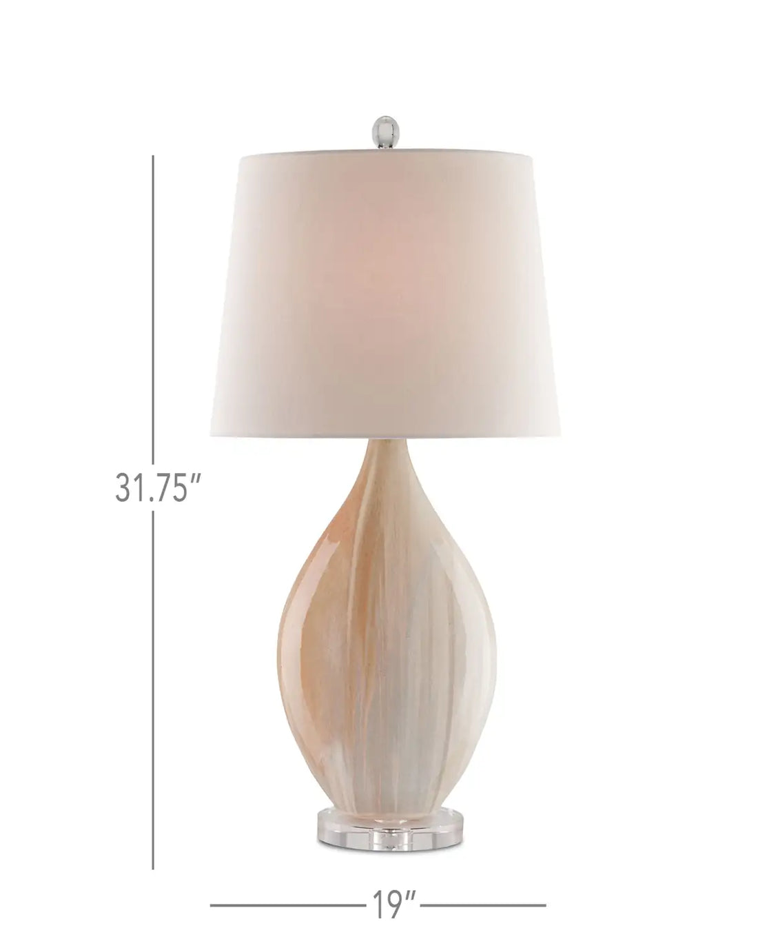 CURREY & COMPANY OPAL BLUSH TABLE LAMP - Table