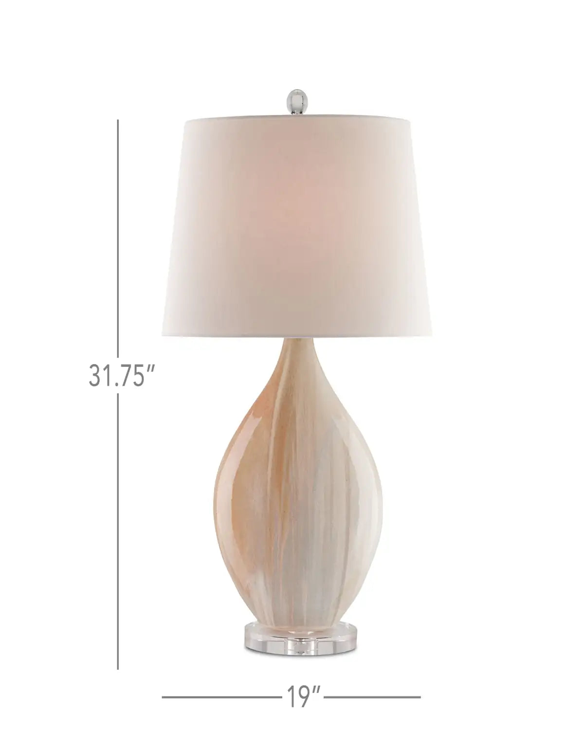 CURREY & COMPANY OPAL BLUSH TABLE LAMP - Table