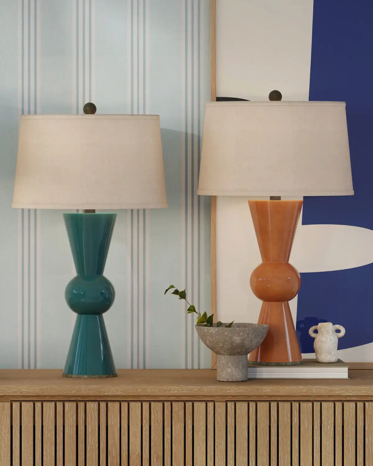CURREY & COMPANY UPBEAT ORANGE TABLE LAMP - Table