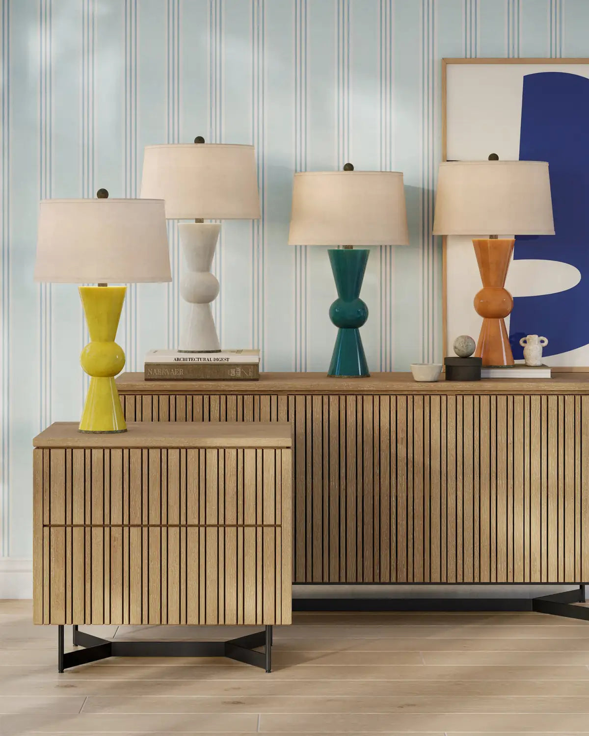 CURREY & COMPANY UPBEAT ORANGE TABLE LAMP - Table