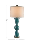 CURREY & COMPANY UPBEAT TEAL TABLE LAMP - Table