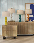 CURREY & COMPANY UPBEAT TEAL TABLE LAMP - Table