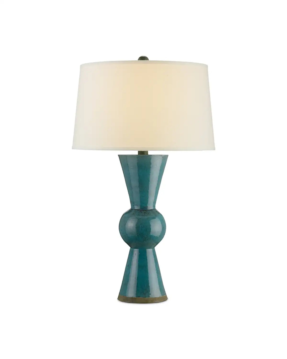 CURREY & COMPANY UPBEAT TEAL TABLE LAMP - Table