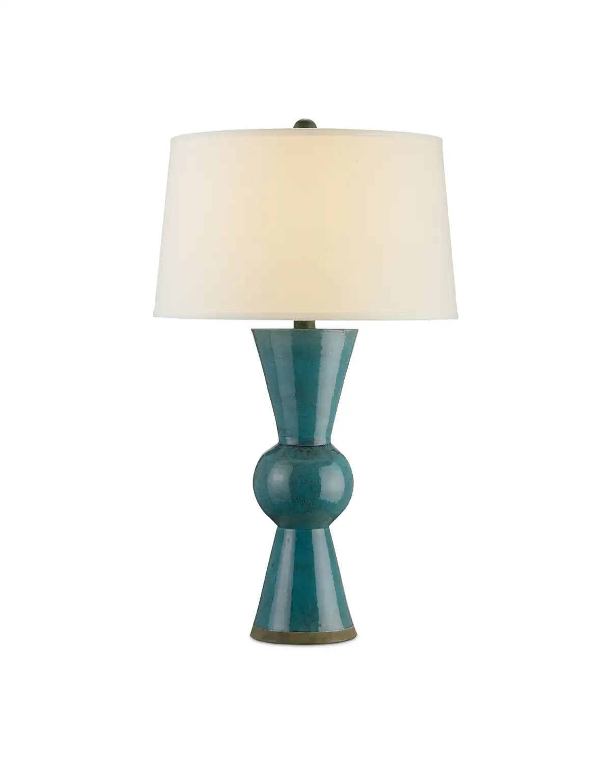 CURREY & COMPANY UPBEAT TEAL TABLE LAMP - Table