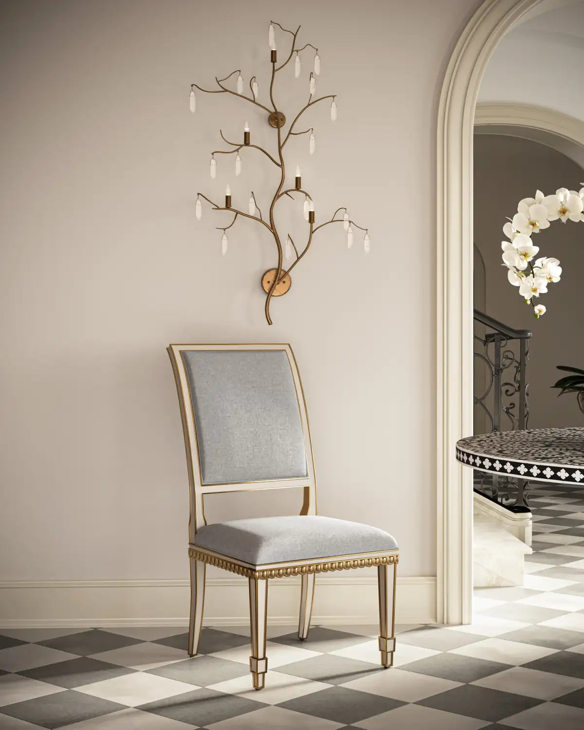 CURREY & COMPANY, INES CHAIR MIXOLOGY MOONSTONE, DINING CHAIRS