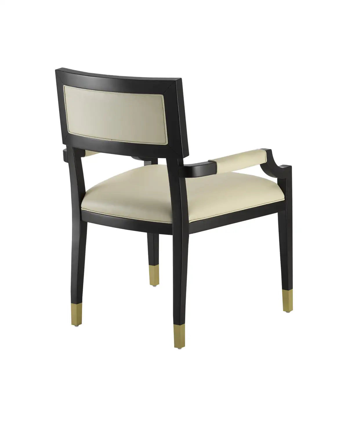 CURREY & COMPANY, ARTEMIS LEATHER ARMCHAIR MILK, LOUNGE