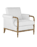 CURREY & COMPANY MERLE WALNUT ARMCHAIR MUSLIN | 7000-0601
