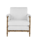 CURREY & COMPANY MERLE WALNUT ARMCHAIR MUSLIN | 7000-0601