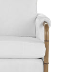 CURREY & COMPANY MERLE WALNUT ARMCHAIR MUSLIN | 7000-0601
