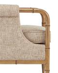 CURREY & COMPANY, MERLE WALNUT ARMCHAIR FINN SAFARI, LOUNGE