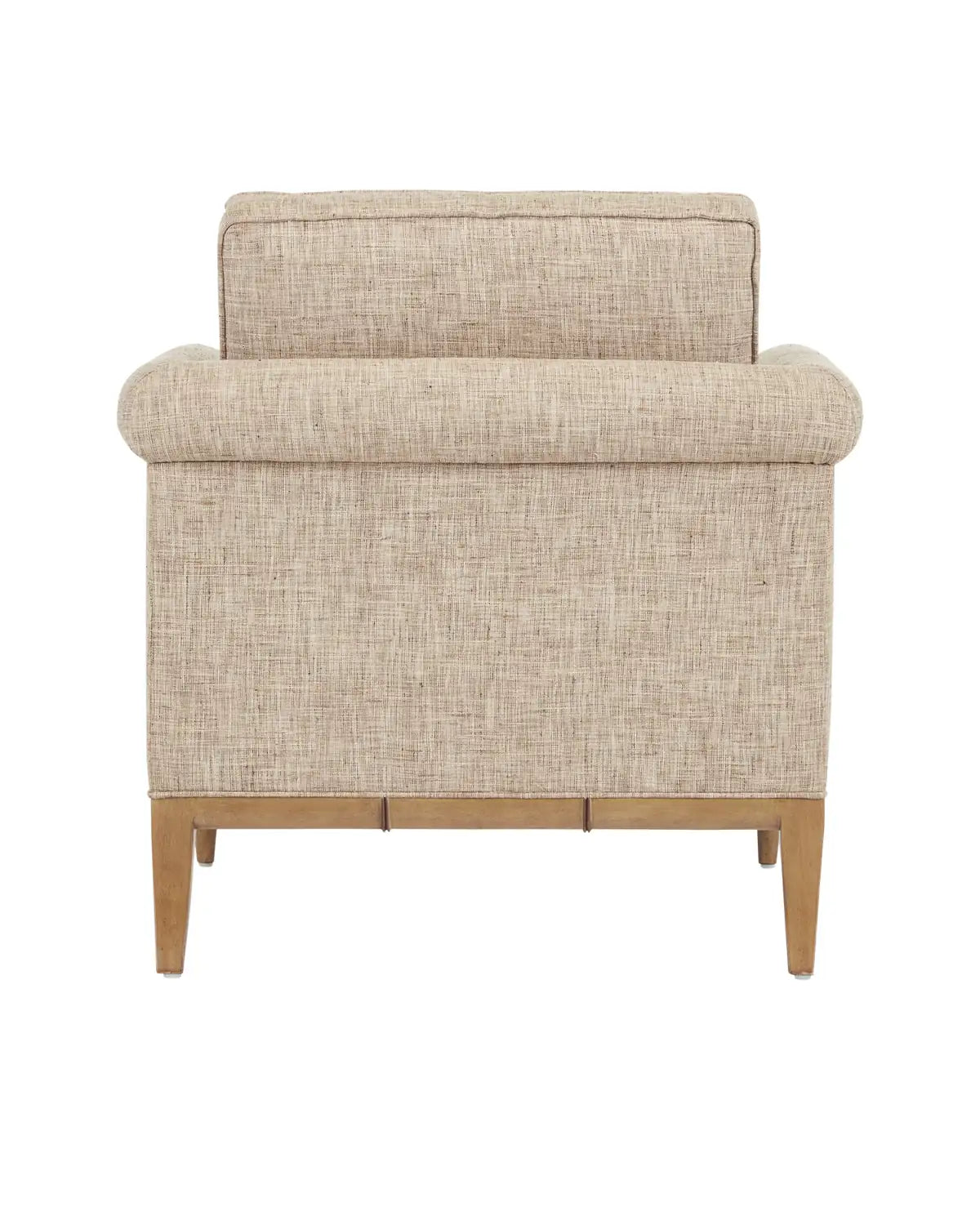 CURREY & COMPANY, MERLE WALNUT ARMCHAIR FINN SAFARI, LOUNGE