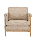 CURREY & COMPANY, MERLE WALNUT ARMCHAIR FINN SAFARI, LOUNGE