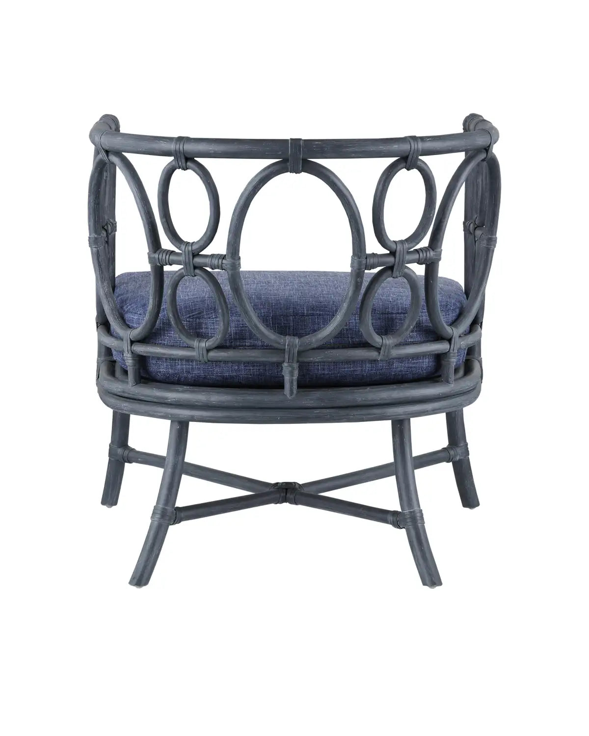 CURREY & COMPANY, TEGAL NAVY CHAIR FINN INDIGO, LOUNGE