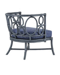 CURREY & COMPANY, TEGAL NAVY CHAIR FINN INDIGO, LOUNGE
