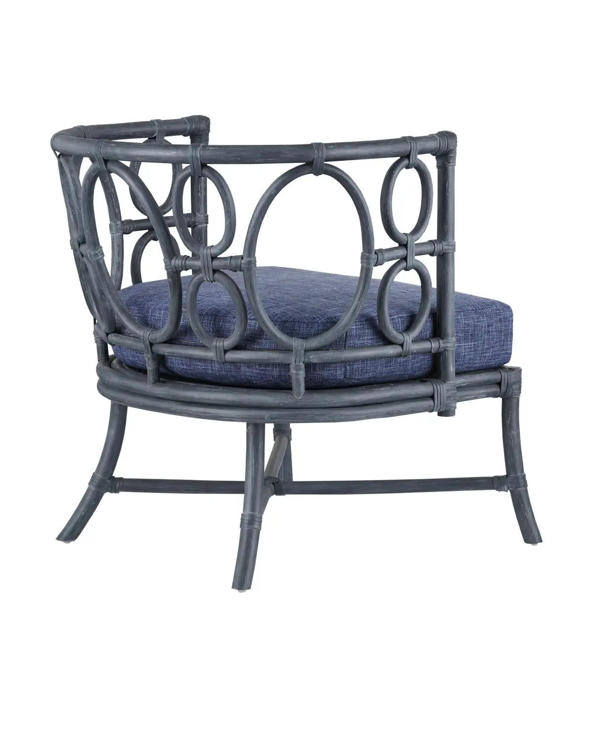 CURREY & COMPANY, TEGAL NAVY CHAIR FINN INDIGO, LOUNGE