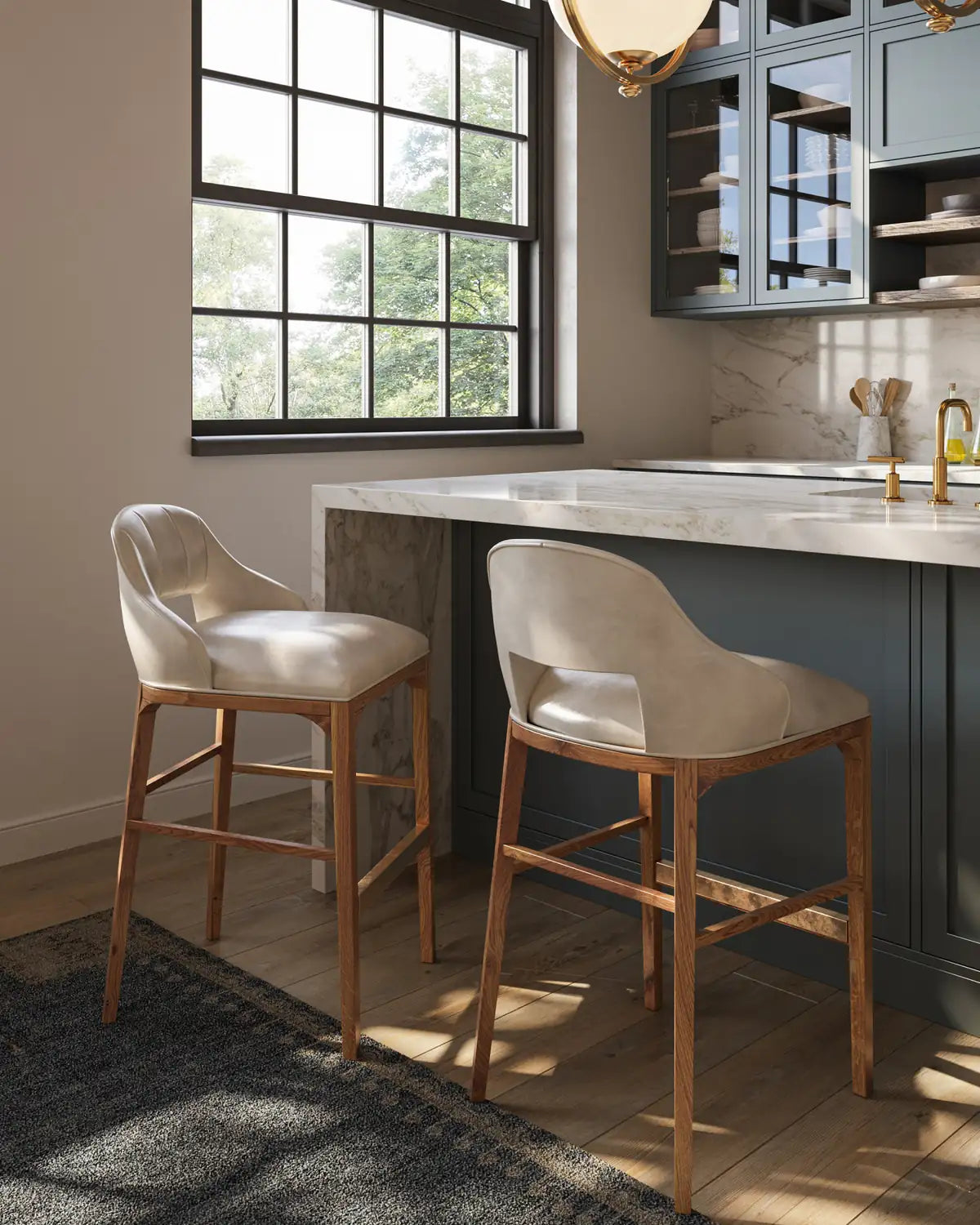 CURREY & COMPANY, INGA BAR STOOL ENDURANCE SAND, BAR STOOLS