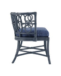 CURREY & COMPANY TEGAL NAVY BENCH FINN INDIGO - Benches, Ottoman, Stools