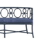 CURREY & COMPANY TEGAL NAVY BENCH FINN INDIGO - Benches, Ottoman, Stools